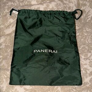 Panerai Forest Green Drawstring Bag